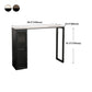 Marble Patio Bar Table with Rectangle Table Top Double Pedestal Table - 41.3" H Clearhalo 'Bar Furniture' 'Bar Tables' 'bar_tables' 'furn' 'furn_bar_tables' 'Furniture' 'furniture_bar_tables' 'Kitchen & Dining Furniture' 4696833