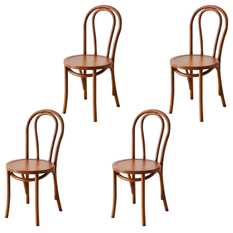 Traditional Wood Dining Kitchen Room Side Chair Windsor Back Chair Walnut Wood 4 Piece Set Clearhalo ' kitchen&dining_furn' 'Dining Chairs' 'Dining Tables & Seating' 'dining_chair' 'furn' 'furn_dining_chair' 'Furniture' 'furniture_dining_chair' 'Kitchen & Dining Furniture' 'kitchen' 4696853