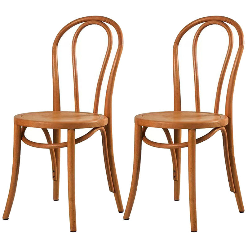 Traditional Wood Dining Kitchen Room Side Chair Windsor Back Chair Khaki Wood 2 Piece Set Clearhalo ' kitchen&dining_furn' 'Dining Chairs' 'Dining Tables & Seating' 'dining_chair' 'furn' 'furn_dining_chair' 'Furniture' 'furniture_dining_chair' 'Kitchen & Dining Furniture' 'kitchen' 4696856