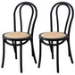 Traditional Wood Dining Kitchen Room Side Chair Windsor Back Chair Black Wicker & Rattan 2 Piece Set Clearhalo ' kitchen&dining_furn' 'Dining Chairs' 'Dining Tables & Seating' 'dining_chair' 'furn' 'furn_dining_chair' 'Furniture' 'furniture_dining_chair' 'Kitchen & Dining Furniture' 'kitchen' 4696862