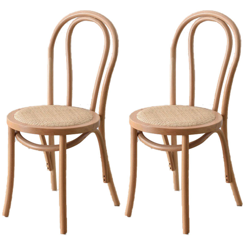 Traditional Wood Dining Kitchen Room Side Chair Windsor Back Chair Wood Wicker & Rattan 2 Piece Set Clearhalo ' kitchen&dining_furn' 'Dining Chairs' 'Dining Tables & Seating' 'dining_chair' 'furn' 'furn_dining_chair' 'Furniture' 'furniture_dining_chair' 'Kitchen & Dining Furniture' 'kitchen' 4696871