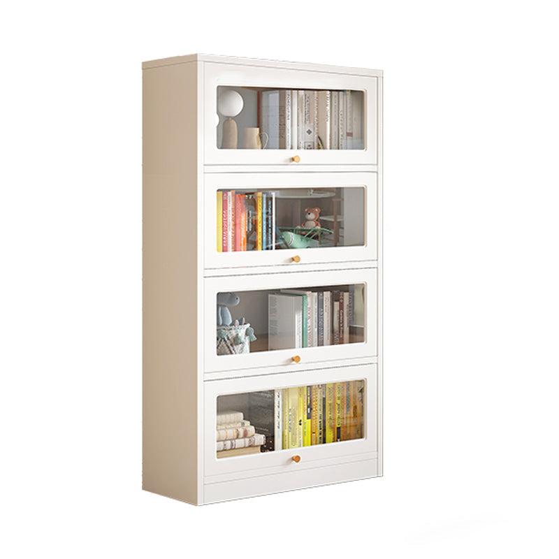 White Bookshelf Contemporary Style Bookcase with Door for Home Office Clearhalo 'Bookcases' 'furn' 'furn_bookcases' 'Furniture' 'furniture_bookcases' 'kitchen' 'kitchen_bookcases' 'Living Room Furniture' 'Office Furniture' 4697632