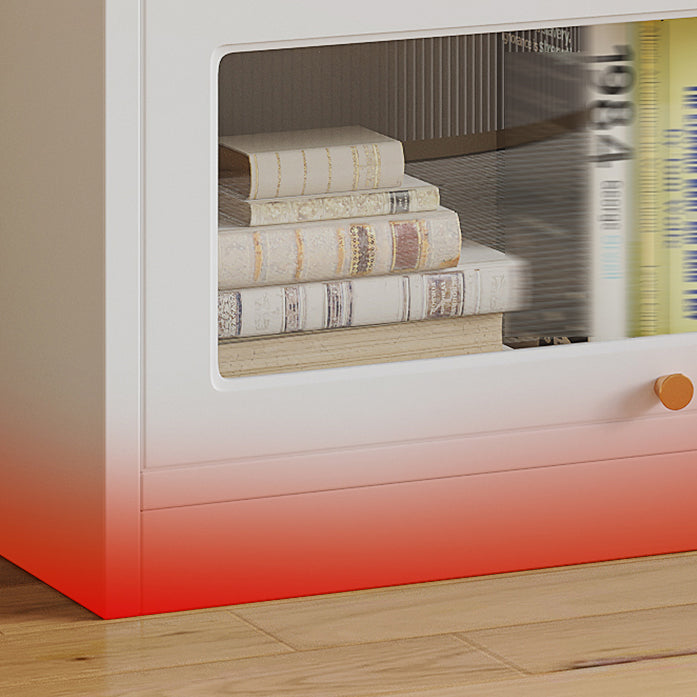 White Bookshelf Contemporary Style Bookcase with Door for Home Office Clearhalo 'Bookcases' 'furn' 'furn_bookcases' 'Furniture' 'furniture_bookcases' 'kitchen' 'kitchen_bookcases' 'Living Room Furniture' 'Office Furniture' 4697638