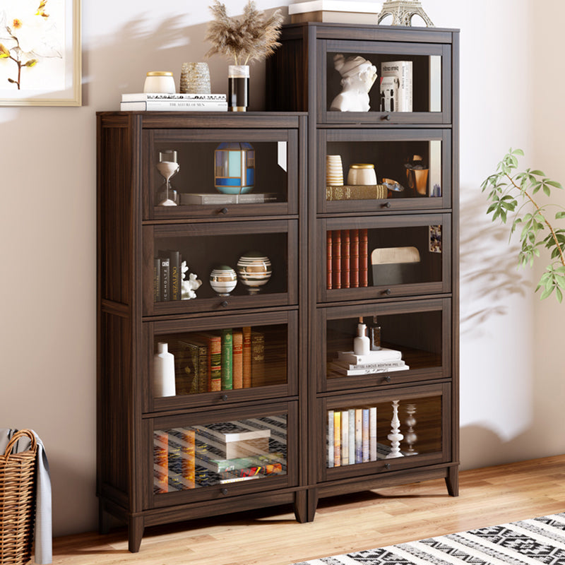 Contemporary Manufactured Wood Vertical Bookcase with Glass Doors Clearhalo 'Bookcases' 'furn' 'furn_bookcases' 'Furniture' 'furniture_bookcases' 'kitchen' 'kitchen_bookcases' 'Living Room Furniture' 'Office Furniture' 4697648