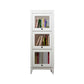Contemporary Manufactured Wood Vertical Bookcase with Glass Doors 23.6"L x 13.9"W x 52.1"H White Clearhalo 'Bookcases' 'furn' 'furn_bookcases' 'Furniture' 'furniture_bookcases' 'kitchen' 'kitchen_bookcases' 'Living Room Furniture' 'Office Furniture' 4697650