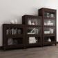 Contemporary Manufactured Wood Vertical Bookcase with Glass Doors Clearhalo 'Bookcases' 'furn' 'furn_bookcases' 'Furniture' 'furniture_bookcases' 'kitchen' 'kitchen_bookcases' 'Living Room Furniture' 'Office Furniture' 4697651