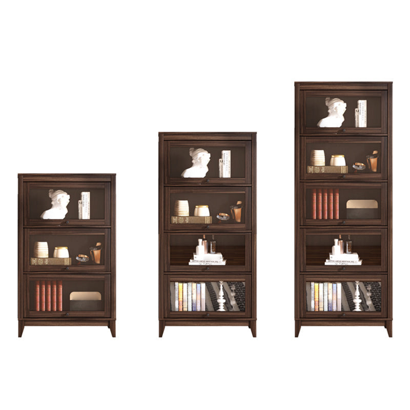 Contemporary Manufactured Wood Vertical Bookcase with Glass Doors Clearhalo 'Bookcases' 'furn' 'furn_bookcases' 'Furniture' 'furniture_bookcases' 'kitchen' 'kitchen_bookcases' 'Living Room Furniture' 'Office Furniture' 4697657
