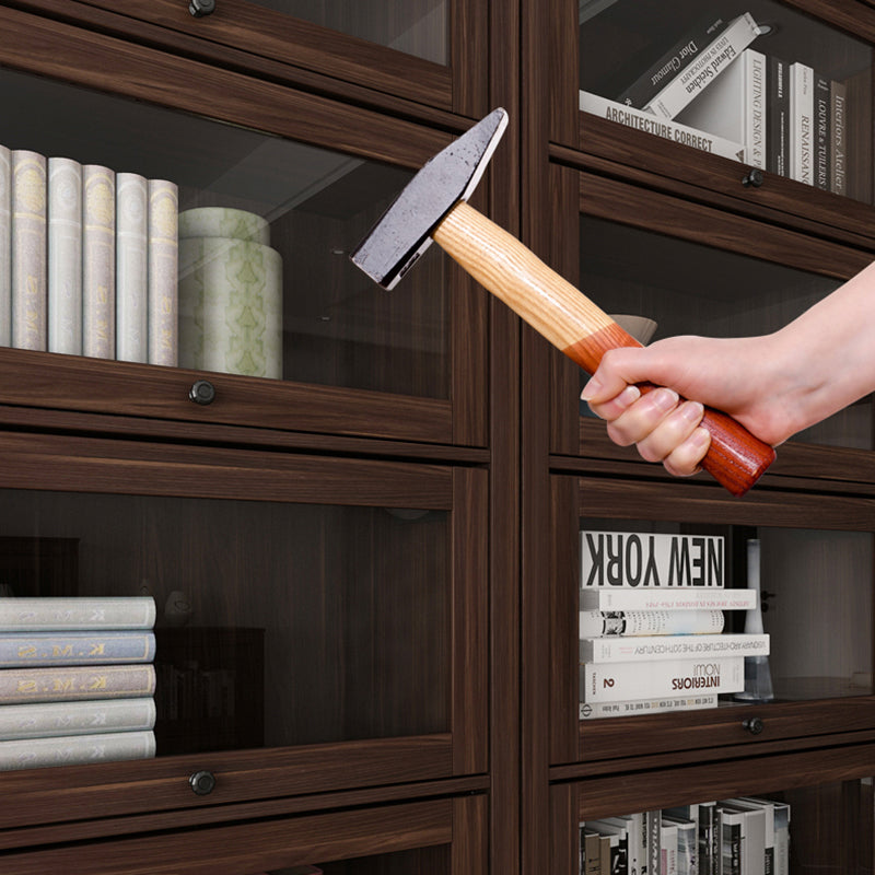 Contemporary Manufactured Wood Vertical Bookcase with Glass Doors Clearhalo 'Bookcases' 'furn' 'furn_bookcases' 'Furniture' 'furniture_bookcases' 'kitchen' 'kitchen_bookcases' 'Living Room Furniture' 'Office Furniture' 4697659