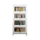 Contemporary Manufactured Wood Vertical Bookcase with Glass Doors 31.5"L x 13.9"W x 66.8"H White Clearhalo 'Bookcases' 'furn' 'furn_bookcases' 'Furniture' 'furniture_bookcases' 'kitchen' 'kitchen_bookcases' 'Living Room Furniture' 'Office Furniture' 4697661