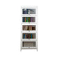 Contemporary Manufactured Wood Vertical Bookcase with Glass Doors 31.5"L x 13.9"W x 81.5"H White Clearhalo 'Bookcases' 'furn' 'furn_bookcases' 'Furniture' 'furniture_bookcases' 'kitchen' 'kitchen_bookcases' 'Living Room Furniture' 'Office Furniture' 4697663