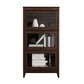 Contemporary Manufactured Wood Vertical Bookcase with Glass Doors 23.6"L x 13.9"W x 52.1"H Walnut Clearhalo 'Bookcases' 'furn' 'furn_bookcases' 'Furniture' 'furniture_bookcases' 'kitchen' 'kitchen_bookcases' 'Living Room Furniture' 'Office Furniture' 4697667
