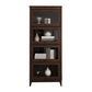Contemporary Manufactured Wood Vertical Bookcase with Glass Doors 23.6"L x 13.9"W x 66.8"H Walnut Clearhalo 'Bookcases' 'furn' 'furn_bookcases' 'Furniture' 'furniture_bookcases' 'kitchen' 'kitchen_bookcases' 'Living Room Furniture' 'Office Furniture' 4697668