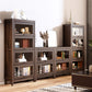 Contemporary Manufactured Wood Vertical Bookcase with Glass Doors Clearhalo 'Bookcases' 'furn' 'furn_bookcases' 'Furniture' 'furniture_bookcases' 'kitchen' 'kitchen_bookcases' 'Living Room Furniture' 'Office Furniture' 4697675