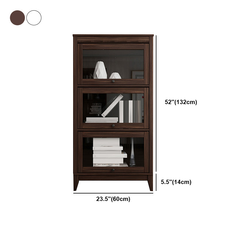Contemporary Manufactured Wood Vertical Bookcase with Glass Doors Clearhalo 'Bookcases' 'furn' 'furn_bookcases' 'Furniture' 'furniture_bookcases' 'kitchen' 'kitchen_bookcases' 'Living Room Furniture' 'Office Furniture' 4697681
