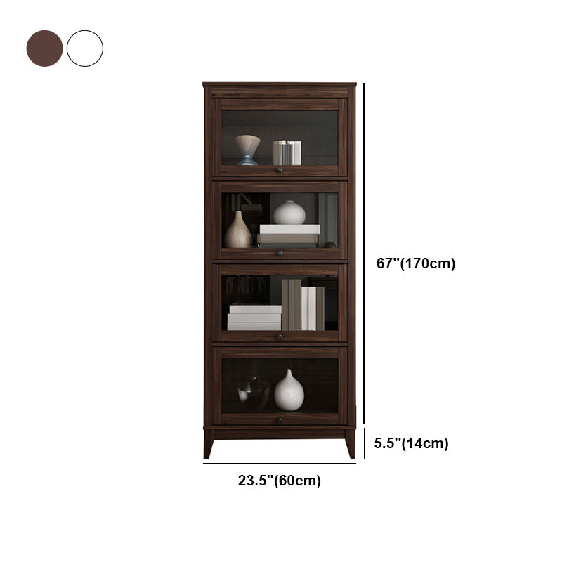 Contemporary Manufactured Wood Vertical Bookcase with Glass Doors Clearhalo 'Bookcases' 'furn' 'furn_bookcases' 'Furniture' 'furniture_bookcases' 'kitchen' 'kitchen_bookcases' 'Living Room Furniture' 'Office Furniture' 4697683