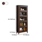 Contemporary Manufactured Wood Vertical Bookcase with Glass Doors Clearhalo 'Bookcases' 'furn' 'furn_bookcases' 'Furniture' 'furniture_bookcases' 'kitchen' 'kitchen_bookcases' 'Living Room Furniture' 'Office Furniture' 4697686