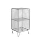 Industrial Style Standard Bookcase Metal Closed Back Bookshelf for Home Office 14"L x 12"W x 26"H Silver Clearhalo 'Bookcases' 'furn' 'furn_bookcases' 'Furniture' 'furniture_bookcases' 'kitchen' 'kitchen_bookcases' 'Living Room Furniture' 'Office Furniture' 4697688