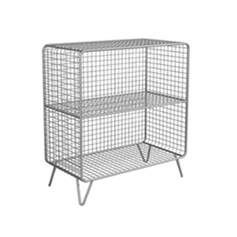 Industrial Style Standard Bookcase Metal Closed Back Bookshelf for Home Office 24"L x 12"W x 28"H Silver Clearhalo 'Bookcases' 'furn' 'furn_bookcases' 'Furniture' 'furniture_bookcases' 'kitchen' 'kitchen_bookcases' 'Living Room Furniture' 'Office Furniture' 4697691