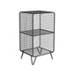 Industrial Style Standard Bookcase Metal Closed Back Bookshelf for Home Office 14"L x 12"W x 26"H Black Clearhalo 'Bookcases' 'furn' 'furn_bookcases' 'Furniture' 'furniture_bookcases' 'kitchen' 'kitchen_bookcases' 'Living Room Furniture' 'Office Furniture' 4697694