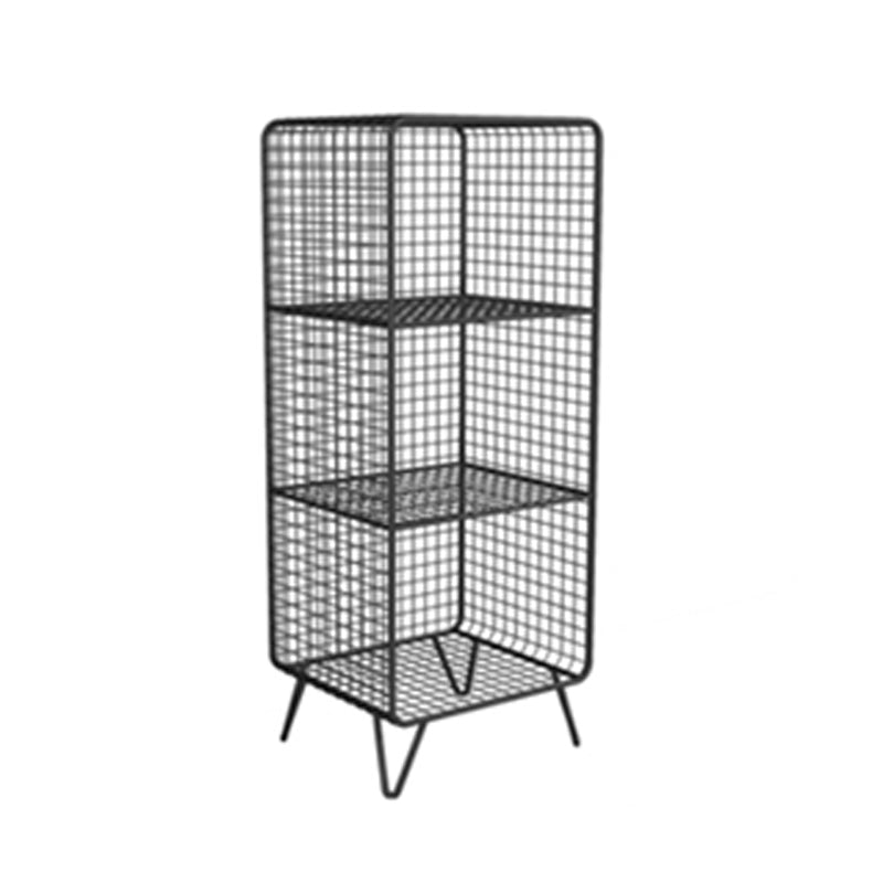 Industrial Style Standard Bookcase Metal Closed Back Bookshelf for Home Office 14"L x 12"W x 35"H Black Clearhalo 'Bookcases' 'furn' 'furn_bookcases' 'Furniture' 'furniture_bookcases' 'kitchen' 'kitchen_bookcases' 'Living Room Furniture' 'Office Furniture' 4697696