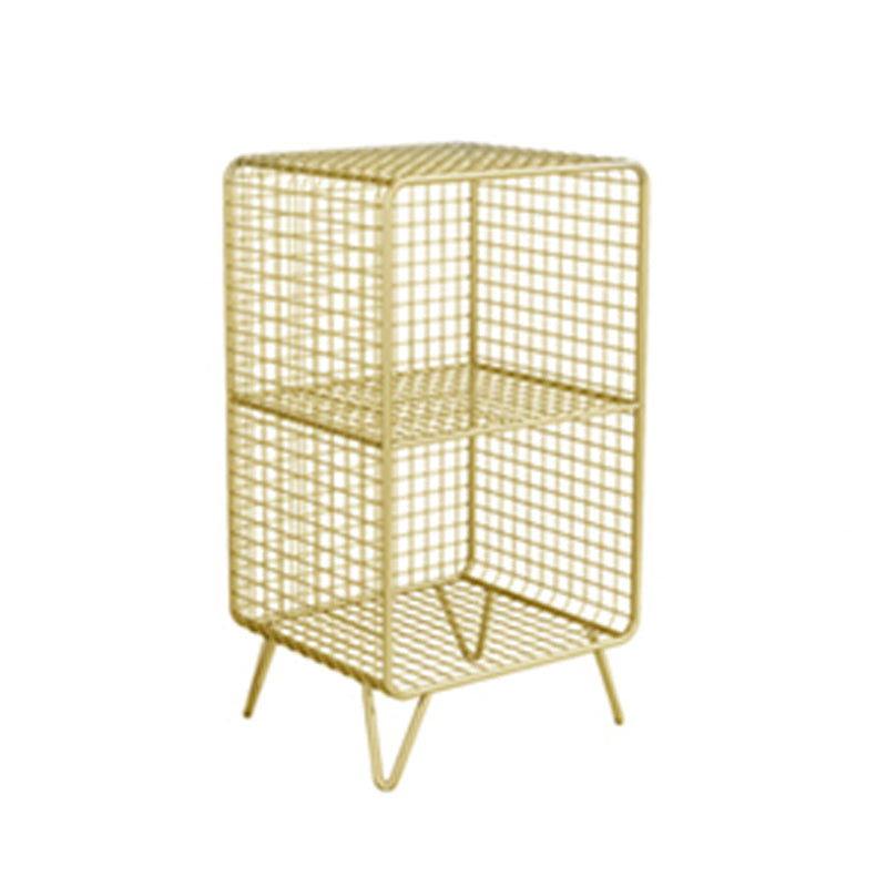 Industrial Style Standard Bookcase Metal Closed Back Bookshelf for Home Office 14"L x 12"W x 26"H Yellow Clearhalo 'Bookcases' 'furn' 'furn_bookcases' 'Furniture' 'furniture_bookcases' 'kitchen' 'kitchen_bookcases' 'Living Room Furniture' 'Office Furniture' 4697699