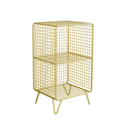 Industrial Style Standard Bookcase Metal Closed Back Bookshelf for Home Office 14"L x 12"W x 26"H Yellow Clearhalo 'Bookcases' 'furn' 'furn_bookcases' 'Furniture' 'furniture_bookcases' 'kitchen' 'kitchen_bookcases' 'Living Room Furniture' 'Office Furniture' 4697699