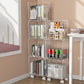 9.5" W Bookshelf Contemporary Style Bookcase with Casters for Home and Study Room Clearhalo 'Bookcases' 'furn' 'furn_bookcases' 'Furniture' 'furniture_bookcases' 'kitchen' 'kitchen_bookcases' 'Living Room Furniture' 'Office Furniture' 4697714