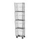 9.5" W Bookshelf Contemporary Style Bookcase with Casters for Home and Study Room 12.4"L x 9.4"W x 52.8"H Black Clearhalo 'Bookcases' 'furn' 'furn_bookcases' 'Furniture' 'furniture_bookcases' 'kitchen' 'kitchen_bookcases' 'Living Room Furniture' 'Office Furniture' 4697717