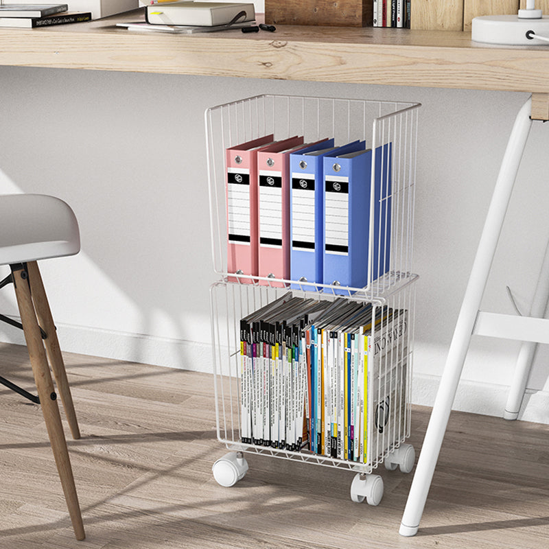 9.5" W Bookshelf Contemporary Style Bookcase with Casters for Home and Study Room Clearhalo 'Bookcases' 'furn' 'furn_bookcases' 'Furniture' 'furniture_bookcases' 'kitchen' 'kitchen_bookcases' 'Living Room Furniture' 'Office Furniture' 4697719