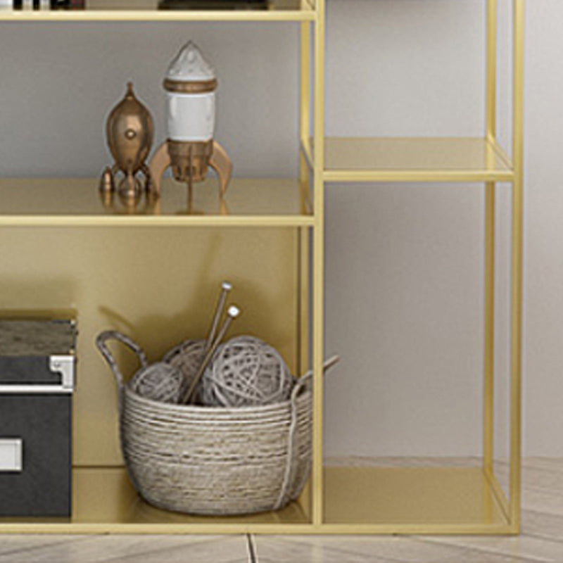 Modern Open Bookcase with Metal Rectangular Shelves for Office Clearhalo 'Bookcases' 'furn' 'furn_bookcases' 'Furniture' 'furniture_bookcases' 'kitchen' 'kitchen_bookcases' 'Living Room Furniture' 'Office Furniture' 4697866