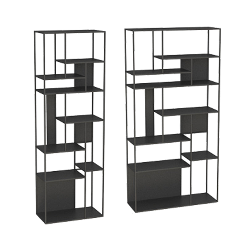 Modern Open Bookcase with Metal Rectangular Shelves for Office Clearhalo 'Bookcases' 'furn' 'furn_bookcases' 'Furniture' 'furniture_bookcases' 'kitchen' 'kitchen_bookcases' 'Living Room Furniture' 'Office Furniture' 4697870
