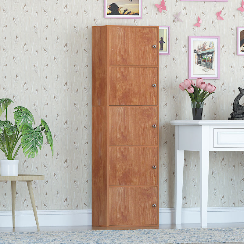 Manufactured Wood Standard Bookcase Contemporary Vertical Shelf with Cabinets Clearhalo 'Bookcases' 'furn' 'furn_bookcases' 'Furniture' 'furniture_bookcases' 'kitchen' 'kitchen_bookcases' 'Living Room Furniture' 'Office Furniture' 4697880