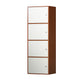 Manufactured Wood Standard Bookcase Contemporary Vertical Shelf with Cabinets 16.5"L x 11.8"W x 47.2"H White-Wood Clearhalo 'Bookcases' 'furn' 'furn_bookcases' 'Furniture' 'furniture_bookcases' 'kitchen' 'kitchen_bookcases' 'Living Room Furniture' 'Office Furniture' 4697884