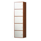 Manufactured Wood Standard Bookcase Contemporary Vertical Shelf with Cabinets 16.5"L x 11.8"W x 59.1"H White-Wood Clearhalo 'Bookcases' 'furn' 'furn_bookcases' 'Furniture' 'furniture_bookcases' 'kitchen' 'kitchen_bookcases' 'Living Room Furniture' 'Office Furniture' 4697887
