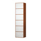 Manufactured Wood Standard Bookcase Contemporary Vertical Shelf with Cabinets 16.5"L x 11.8"W x 70.9"H White-Wood Clearhalo 'Bookcases' 'furn' 'furn_bookcases' 'Furniture' 'furniture_bookcases' 'kitchen' 'kitchen_bookcases' 'Living Room Furniture' 'Office Furniture' 4697889