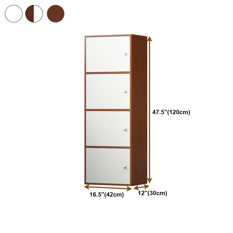 Manufactured Wood Standard Bookcase Contemporary Vertical Shelf with Cabinets Clearhalo 'Bookcases' 'furn' 'furn_bookcases' 'Furniture' 'furniture_bookcases' 'kitchen' 'kitchen_bookcases' 'Living Room Furniture' 'Office Furniture' 4697904