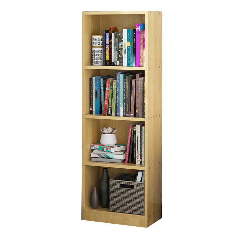Modern Style Wooden Bookshelf Standard Closed Back Shelf Bookcase 11.8"L x 9.4"W x 47.2"H Natural Clearhalo 'Bookcases' 'furn' 'furn_bookcases' 'Furniture' 'furniture_bookcases' 'kitchen' 'kitchen_bookcases' 'Living Room Furniture' 'Office Furniture' 4697909