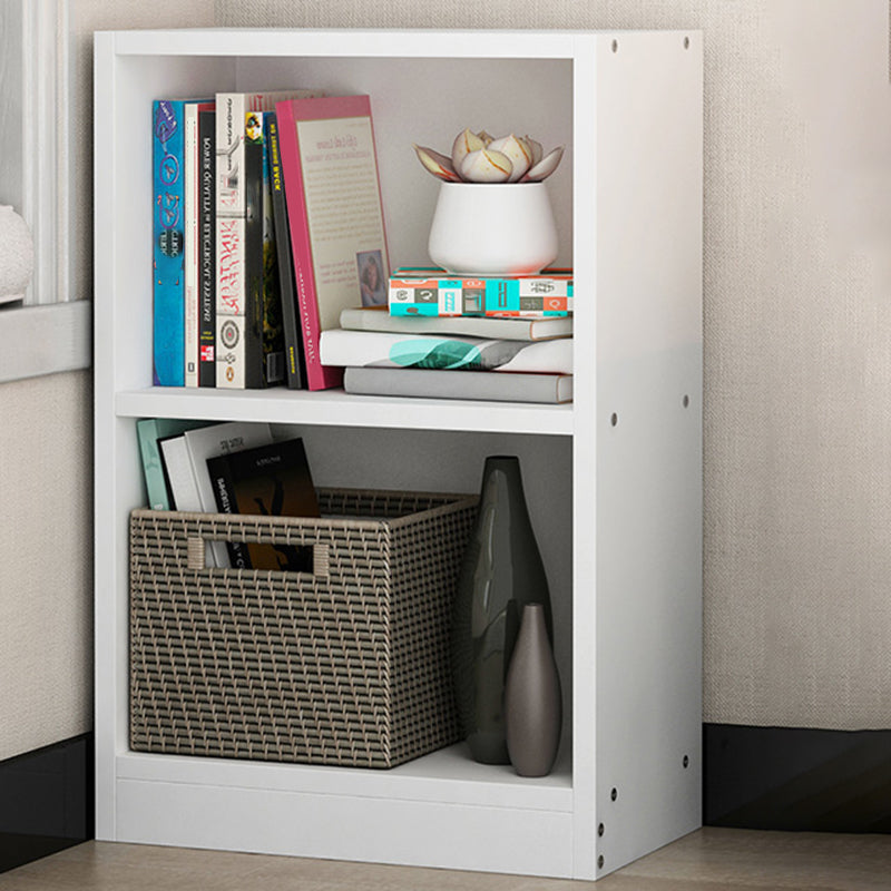 Modern Style Wooden Bookshelf Standard Closed Back Shelf Bookcase 11.8"L x 9.4"W x 24.8"H White Clearhalo 'Bookcases' 'furn' 'furn_bookcases' 'Furniture' 'furniture_bookcases' 'kitchen' 'kitchen_bookcases' 'Living Room Furniture' 'Office Furniture' 4697911