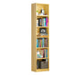 Modern Style Wooden Bookshelf Standard Closed Back Shelf Bookcase 15.7"L x 9.4"W x 69.7"H Natural Clearhalo 'Bookcases' 'furn' 'furn_bookcases' 'Furniture' 'furniture_bookcases' 'kitchen' 'kitchen_bookcases' 'Living Room Furniture' 'Office Furniture' 4697915