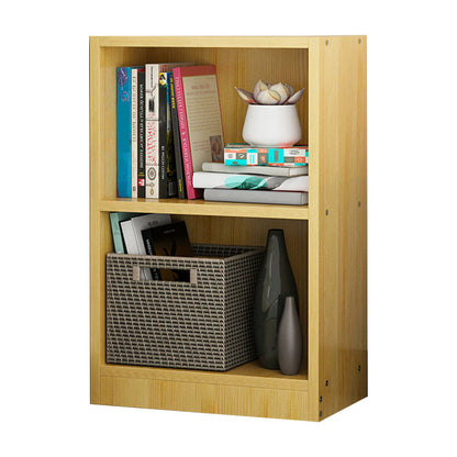 Modern Style Wooden Bookshelf Standard Closed Back Shelf Bookcase 11.8"L x 9.4"W x 24.8"H Natural Clearhalo 'Bookcases' 'furn' 'furn_bookcases' 'Furniture' 'furniture_bookcases' 'kitchen' 'kitchen_bookcases' 'Living Room Furniture' 'Office Furniture' 4697922