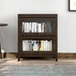Wood Barrister Bookcase Contemporary Vertical Book Shelf with Doors 31"L x 14"W x 37"H Brown Clearhalo 'Bookcases' 'furn' 'furn_bookcases' 'Furniture' 'furniture_bookcases' 'kitchen' 'kitchen_bookcases' 'Living Room Furniture' 'Office Furniture' 4697932