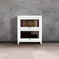 Wood Barrister Bookcase Contemporary Vertical Book Shelf with Doors 31"L x 14"W x 37"H White Clearhalo 'Bookcases' 'furn' 'furn_bookcases' 'Furniture' 'furniture_bookcases' 'kitchen' 'kitchen_bookcases' 'Living Room Furniture' 'Office Furniture' 4697934