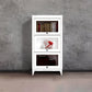 Wood Barrister Bookcase Contemporary Vertical Book Shelf with Doors 23.6"L x 13.8"W x 52.4"H White Clearhalo 'Bookcases' 'furn' 'furn_bookcases' 'Furniture' 'furniture_bookcases' 'kitchen' 'kitchen_bookcases' 'Living Room Furniture' 'Office Furniture' 4697935
