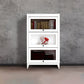 Wood Barrister Bookcase Contemporary Vertical Book Shelf with Doors 31.5"L x 13.8"W x 52.4"H White Clearhalo 'Bookcases' 'furn' 'furn_bookcases' 'Furniture' 'furniture_bookcases' 'kitchen' 'kitchen_bookcases' 'Living Room Furniture' 'Office Furniture' 4697938