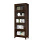 Wood Barrister Bookcase Contemporary Vertical Book Shelf with Doors 31.5"L x 13.8"W x 81.5"H Brown Clearhalo 'Bookcases' 'furn' 'furn_bookcases' 'Furniture' 'furniture_bookcases' 'kitchen' 'kitchen_bookcases' 'Living Room Furniture' 'Office Furniture' 4697940