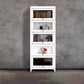 Wood Barrister Bookcase Contemporary Vertical Book Shelf with Doors 31.5"L x 13.8"W x 81.5"H White Clearhalo 'Bookcases' 'furn' 'furn_bookcases' 'Furniture' 'furniture_bookcases' 'kitchen' 'kitchen_bookcases' 'Living Room Furniture' 'Office Furniture' 4697943