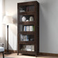 Wood Barrister Bookcase Contemporary Vertical Book Shelf with Doors Clearhalo 'Bookcases' 'furn' 'furn_bookcases' 'Furniture' 'furniture_bookcases' 'kitchen' 'kitchen_bookcases' 'Living Room Furniture' 'Office Furniture' 4697951