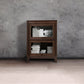 Wood Barrister Bookcase Contemporary Vertical Book Shelf with Doors 23.6"L x 13.8"W x 37.4"H Brown Clearhalo 'Bookcases' 'furn' 'furn_bookcases' 'Furniture' 'furniture_bookcases' 'kitchen' 'kitchen_bookcases' 'Living Room Furniture' 'Office Furniture' 4697952