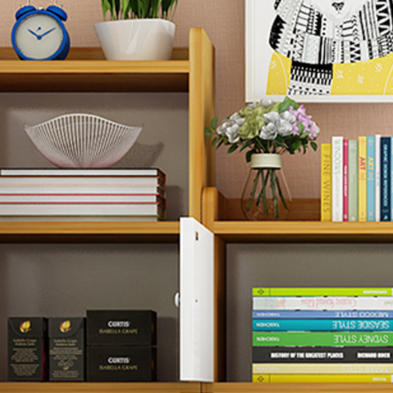 Contemporary Standard Bookcase Manufactured Wood Shelf with Doors for Home Office Clearhalo 'Bookcases' 'furn' 'furn_bookcases' 'Furniture' 'furniture_bookcases' 'kitchen' 'kitchen_bookcases' 'Living Room Furniture' 'Office Furniture' 4698014