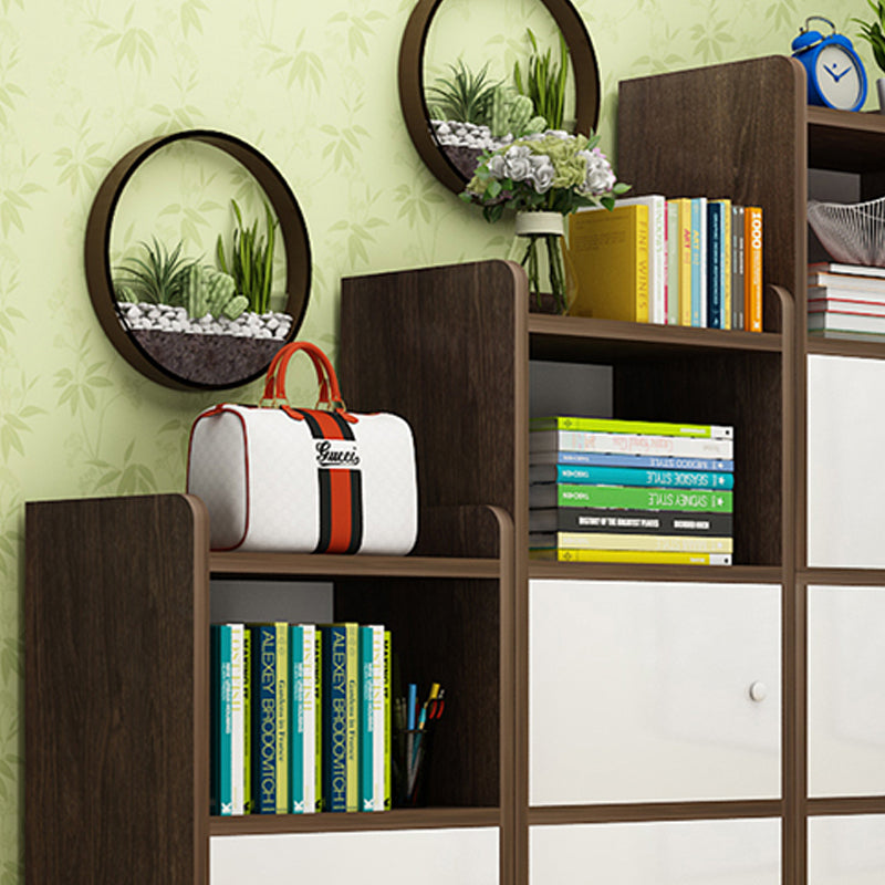 Contemporary Standard Bookcase Manufactured Wood Shelf with Doors for Home Office Clearhalo 'Bookcases' 'furn' 'furn_bookcases' 'Furniture' 'furniture_bookcases' 'kitchen' 'kitchen_bookcases' 'Living Room Furniture' 'Office Furniture' 4698016